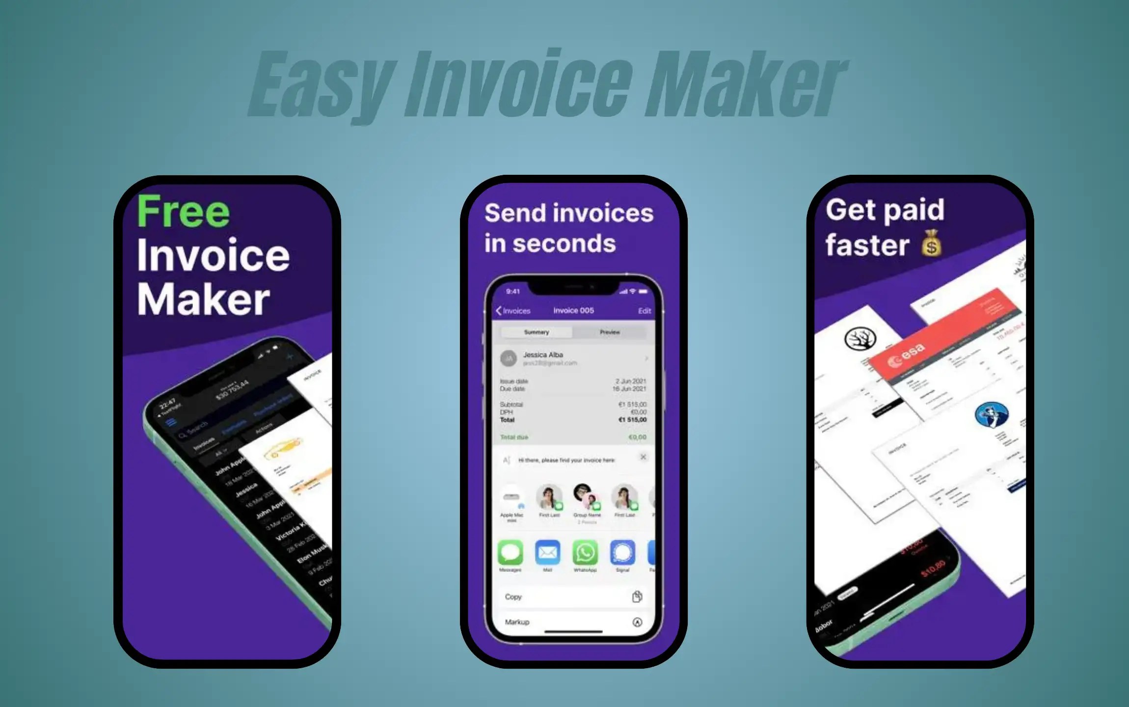 Easy Invoice Maker App for iPhone