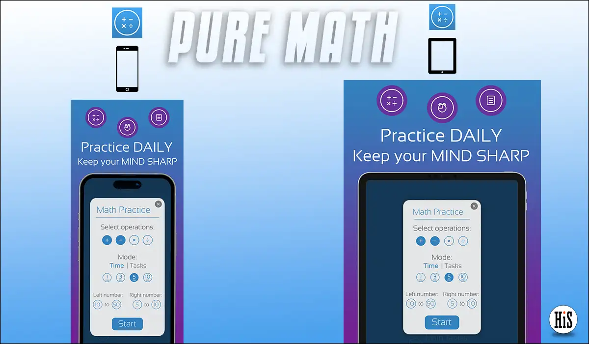 Pure Math Back to School App for iPhone and iPad
