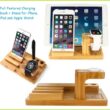 bamboo Apple Watch and iPhone 6S stand