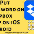 how to Put Password on Dropbox App on iOS Android