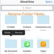 Rename iCloud Drive folder in iPhone with iOS 9
