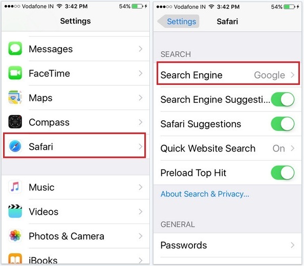 How to Change default Search engine in Safari on iPhone 6S and iPhone 6S Plus