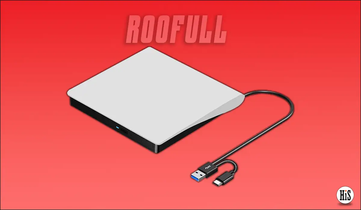 ROOFULL Extra Power cord External DVD Writer for MacBook