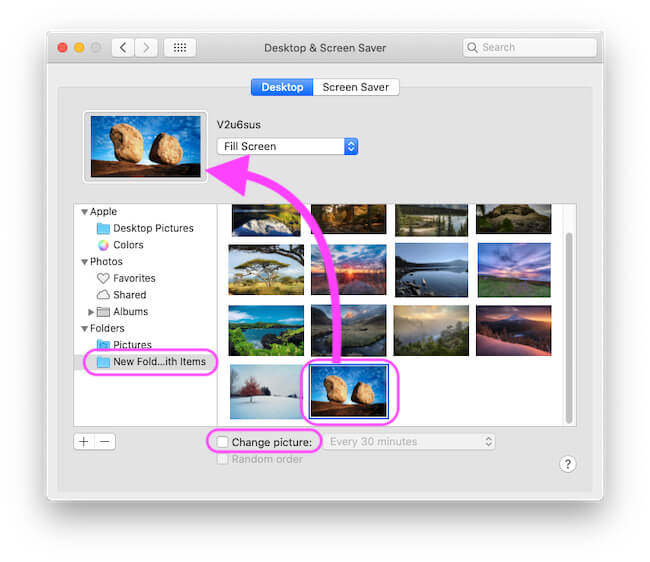 Select Wallpaper for Set on MacBook Desktop Background