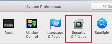 Security & Privacy system preferences on mac 10.11