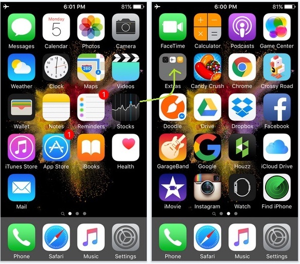 How to Hide Stock app icon on iPhone home screen: iPhone 6S, 6S Plus