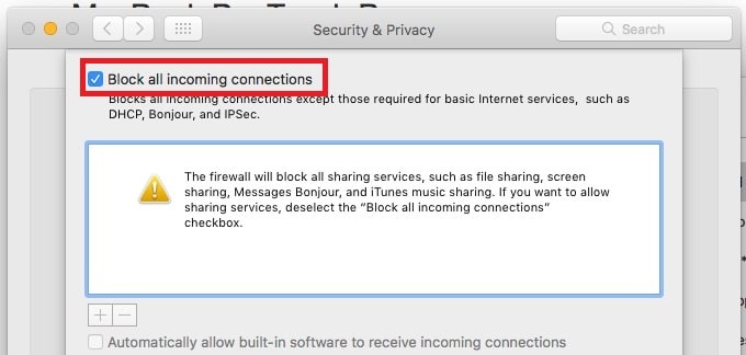 3 Allow blocking connection on Mac