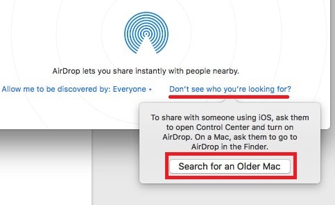 5 Find and use AirDrop on Older unsupported Mac