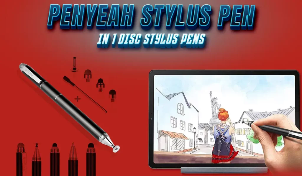 Penyeah Stylus Pen, 4 in 1 Disc Stylus Pens