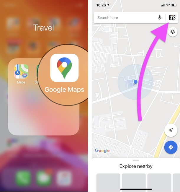 Google maps settings on iPhone-min