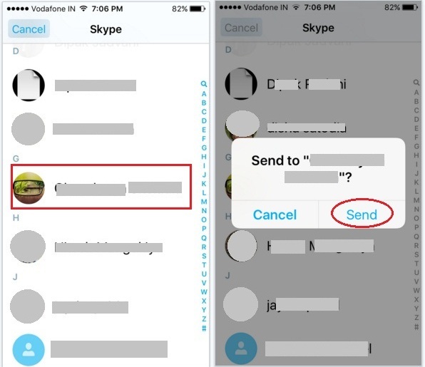 How to Share iPhone, iPad Photo with Skype friends