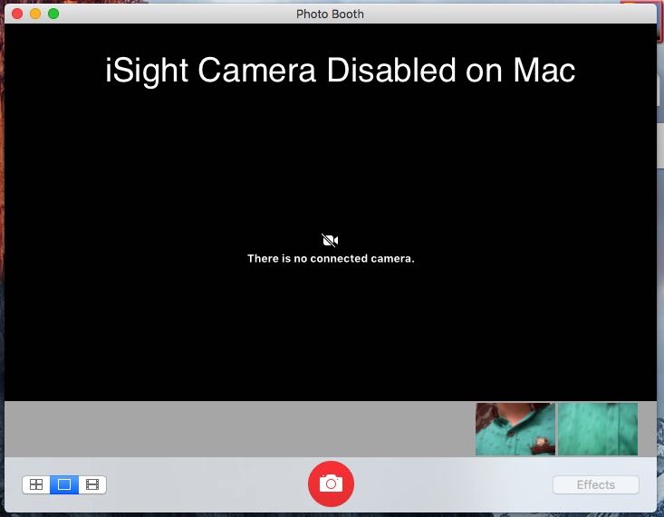 disable iSight camera on Mac OS X Yosemite, EI Capitan