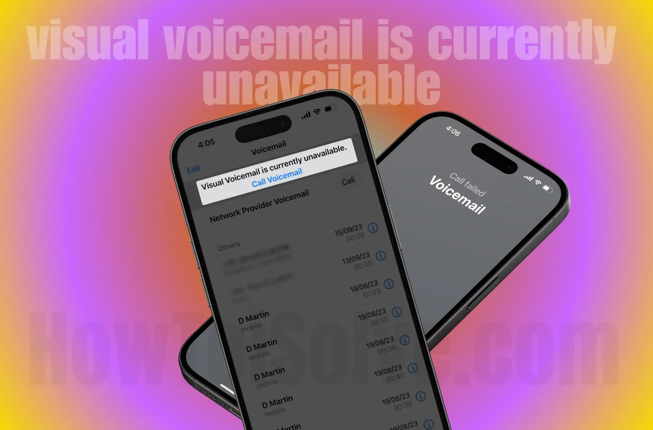 How to Fix visual voicemail is currently unavailable on iPhone