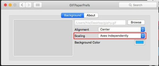 Gif image as a Desktop background on Mac OS X, iMac, MacBook
