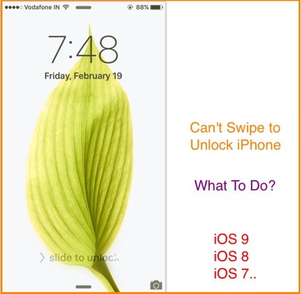 can't swipe to unlock iPhone
