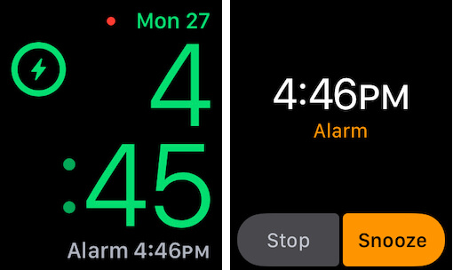 Alarm on Apple Watch on Charging time