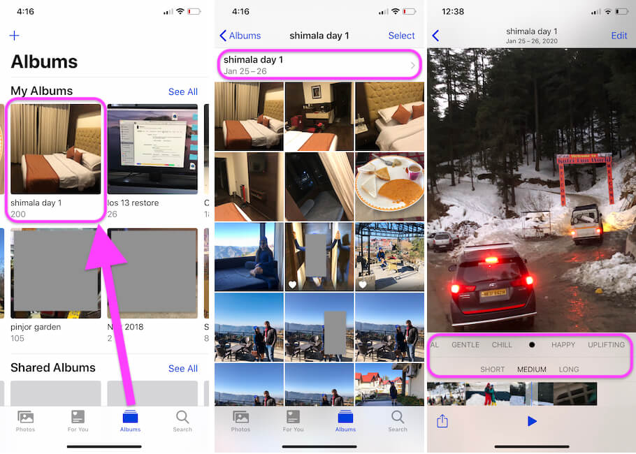 Convert Photos in to Video Using Photos app on iPhone