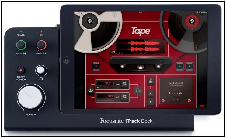 Focusrite iTrack Professional - лучшая док-станция для аудиоинтерфейса для iPad 2016 года