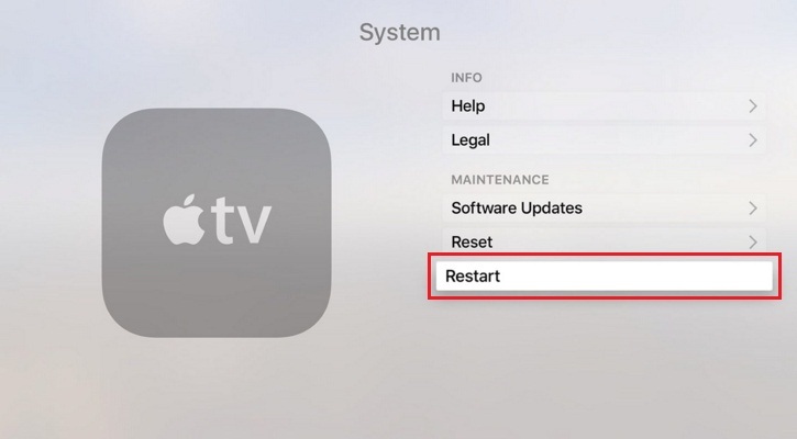 restart your Apple TV 4