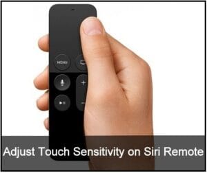 新しい Apple TV のリモコンのタッチ感度を調整する方法