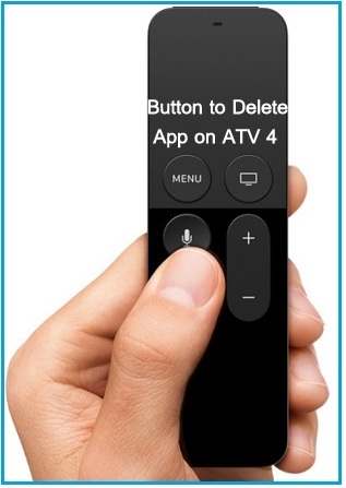 press the Play/pause button on siri remote to uninstall hide or delete Netflix apple tv 4