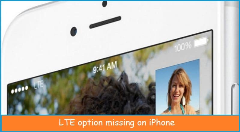 LTE option for cellular data in not available on iPhone