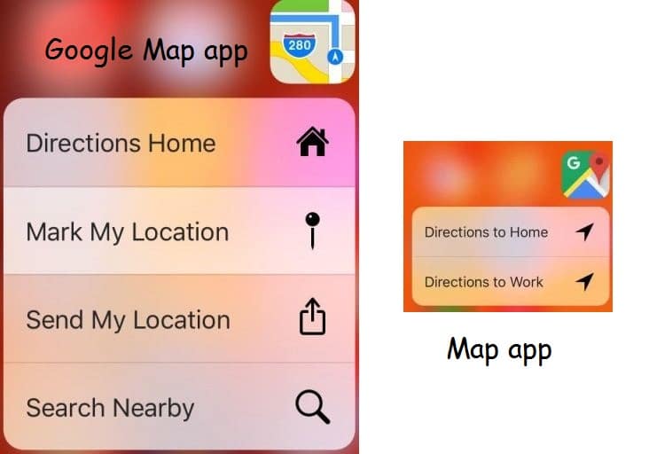 4 Direction app for 3D touch in iPhone 6S or 6S Plus