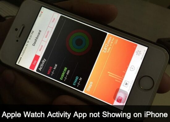 Apple Watch Activity app on iPhone 6S Plus