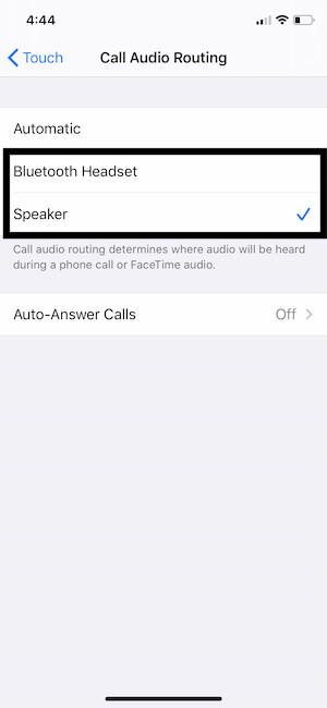 Auto Call Receive on Speaker or Headphone mode