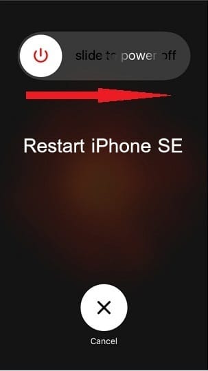 Restart iPhone SE