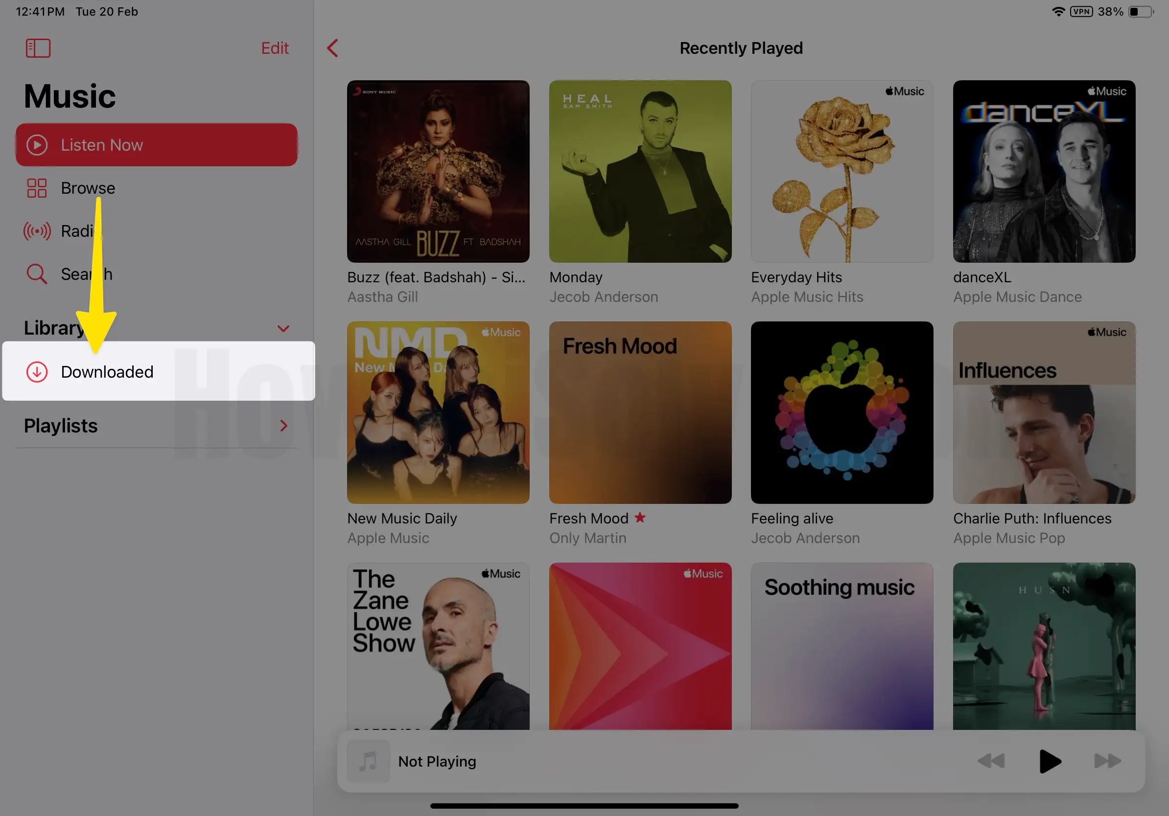 Click on Downloaded Folder on iPad