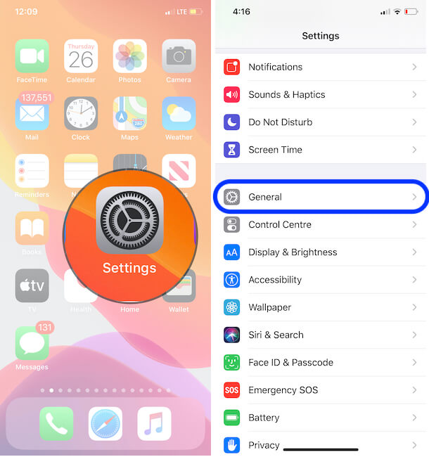 General Settings on your iPhone
