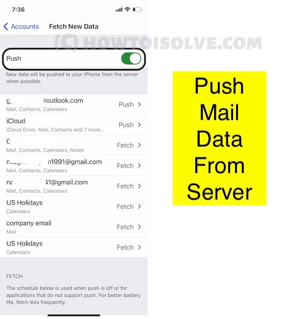 Push Mail from server to iPhone for iPhone mail app