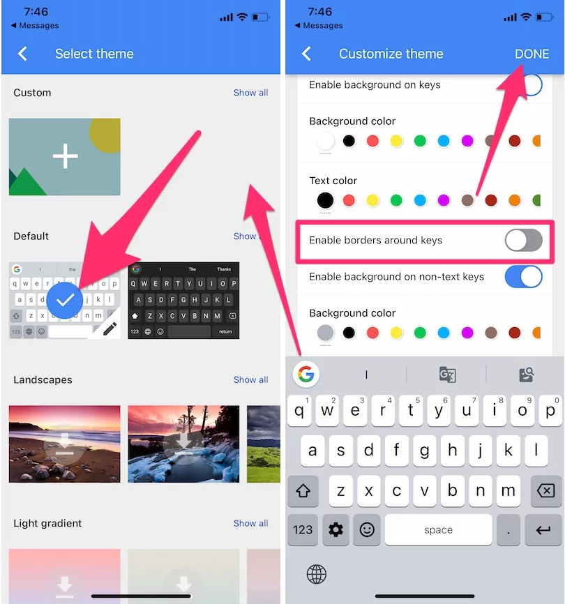 disable-border-around-the-key-on-gboard-keyboard-on-iphone