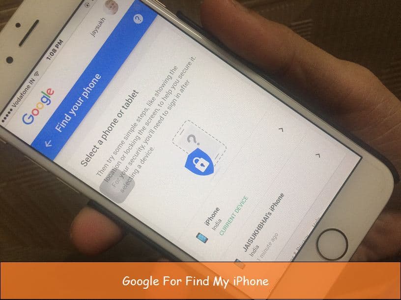 Find my iPhone on google remotely