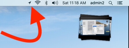 Stop mac showing location icon on Mac Menu Bar