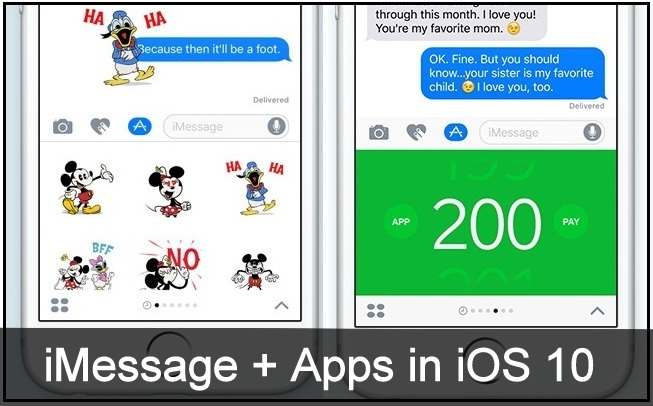 features in iOS 10 Message App