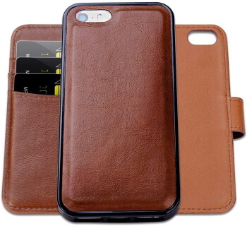iPhone SE Leather Wallet Case