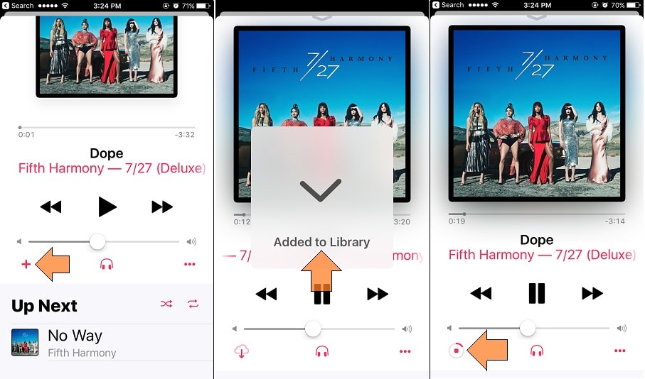 Apple music song offline in iOS 10 for iPhone, iPad and iPod Touch