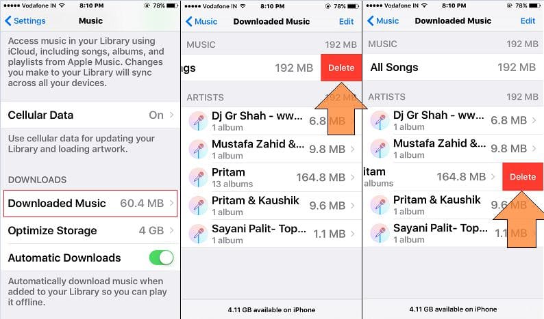 Delete Saved songs in Apple Music