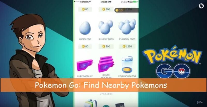 Find nearby Pokémon in Pokémon go in iPhone app