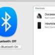 checked box Show Bluetooth in menu bar macOS 10.12