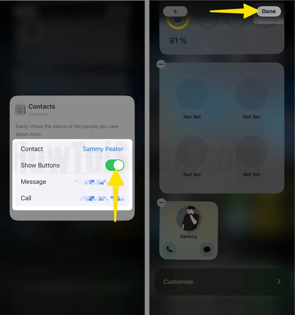 Enable Show Buttons Tap on Done on iPhone