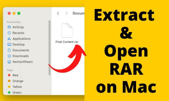 Extract & Open RAR on Mac & macbook