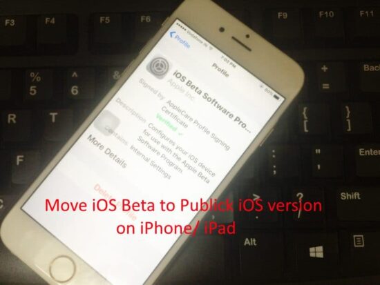 Switch iOS Beta to Public iOS in iPhone, iPad