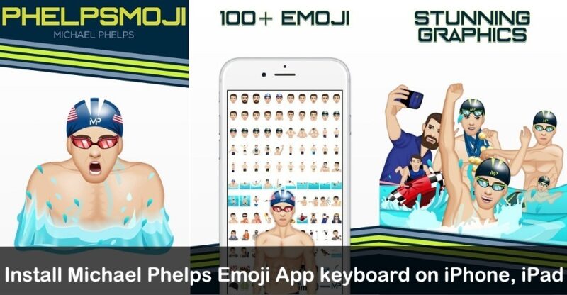Install Michael PhelpsMoji keyboard on iPhone, iPad iOS 10, iOS 8, iOS 9
