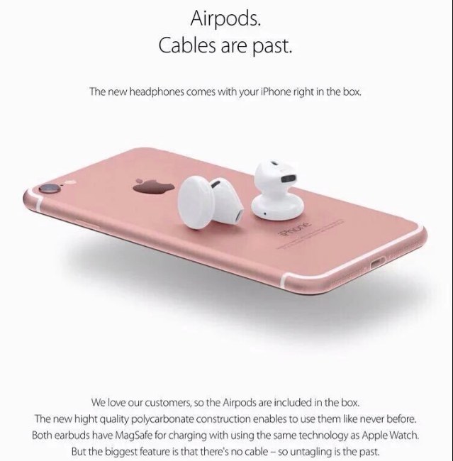 Best Airpods for iPhone 7 Plus in Design and Photos before official release