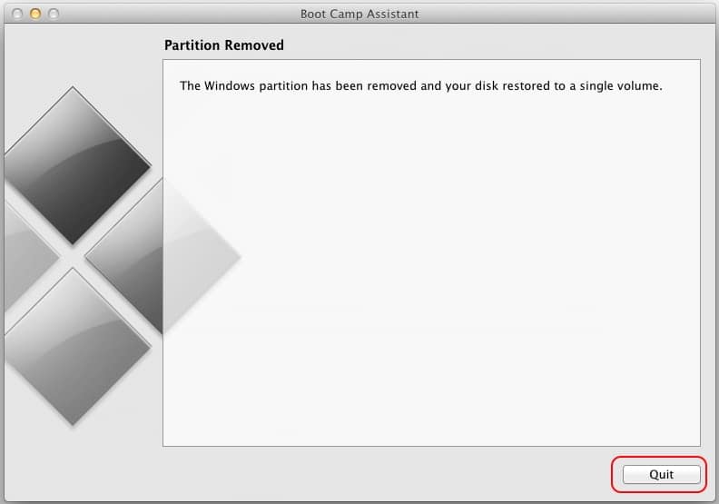 Удалить раздел Windows Bootcamp с Mac