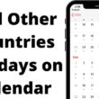 Add Other Countries Holidays on Calendar for iPhone and iPad