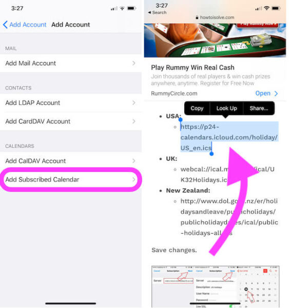 How To Subscribe Remove UK US Holidays On IPhone IPad Calendar